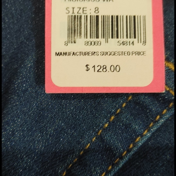 Lilly Pulitzer Jeans Ocean Cay High Rise Crop Hibiskiss Wash with Side Zipper - Picture 7 of 8